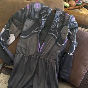 Kids Black and Purple Superhero Costume - Futuristic Armor Design